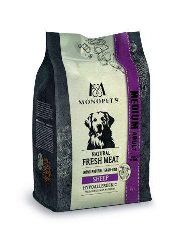 Monopets Medium Adult Hypoallergeen Monoprotein - Hondenvoer - Schaap - 12 kg