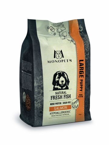 Monopets Large Puppy Hypoallergeen Monoprotein - Hondenvoer - Zalm - 2 kg