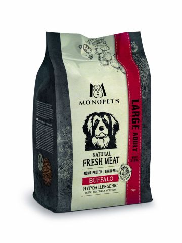 Monopets Large Adult Hypoallergeen Monoprotein - Hondenvoer - Buffel - 12,5 kg