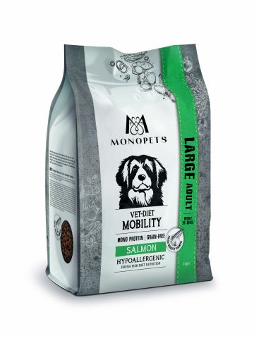Monopets Large Vet-Diet Mobility  Hypoallergeen Monoprotein - Hondenvoer - Zalm - 2 kg