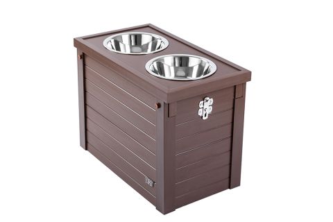 New Age Pet® Piedmont Dinerset - Voer & Drinkbak - Extra large - Russet Bruin