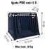 4Pets Pro Noir 4 - Autobench Hond - Zwart