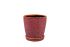 TS COLLECTION Vivi - Bloempot met schotel - Kers - 14 cm
