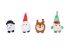 Beeztees Kerstfiguren - Knuffel - Hondenspeelgoed - Multi - 9x7x5 cm - 1 stuk