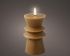 Lumineo Wax - Bruine LED Kaars - Bruin/warm wit