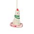 Mica Decorations Witte Kat - Kerstornament - Off white