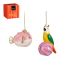Mica Decorations Papegaai en Vis - Kerstornament - Roze