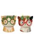 Mica Decorations Kerstkat - Bloempot - Rood
