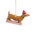 Mica Decorations Hond - Kerstornament - Bruin