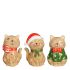 Mica Decorations Kerstkat - Kerstdecoratie - Bruin