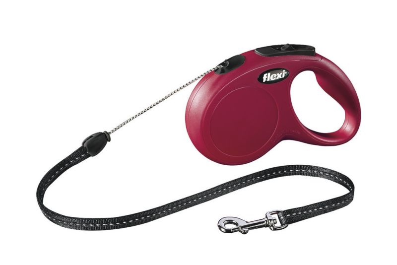 Flexi New Classic Koord - Rollijn - Rood - Small - 5 meter