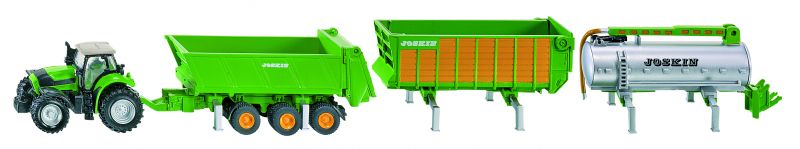 Siku Deutz JOSKIN met Aanhangerset - Miniatuur tractor