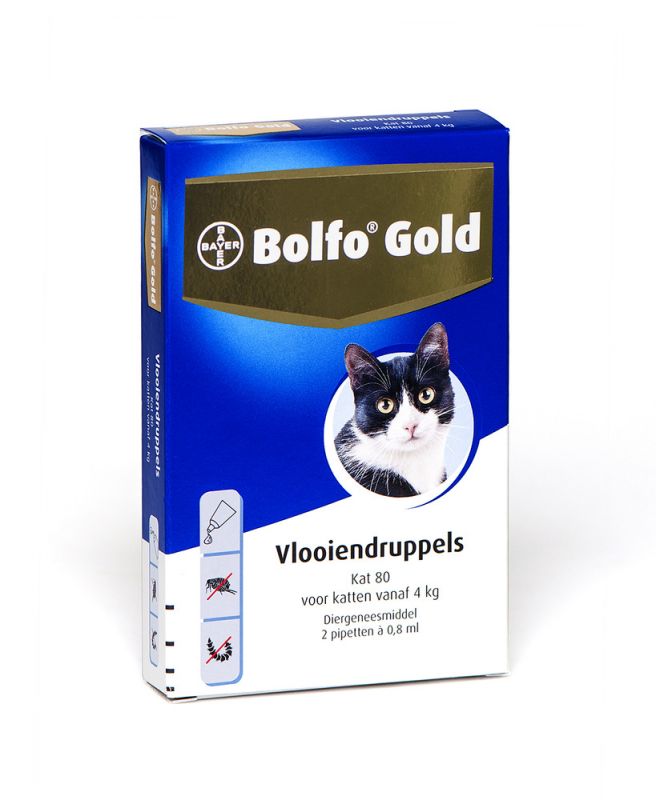 Bolfo Vlooienmiddel Kat 80 >4kg - Vlooienmiddel - 2 stuks