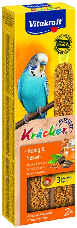 Vitakraft Honingkracker 2 in 1 Parkiet - vogelsnacks - Snacks - 60 gram