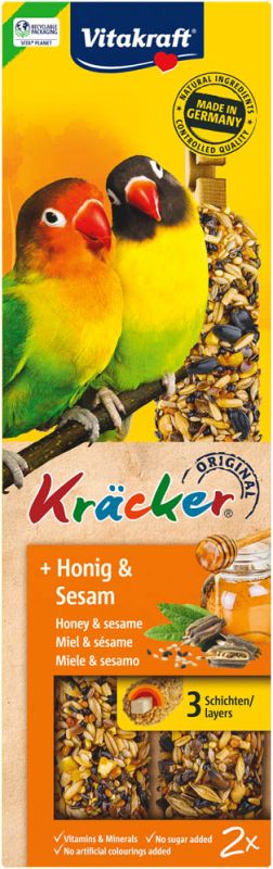 Vitakraft Kräcker Dwergpapegaai - vogelsnacks - Snacks - 180 gram