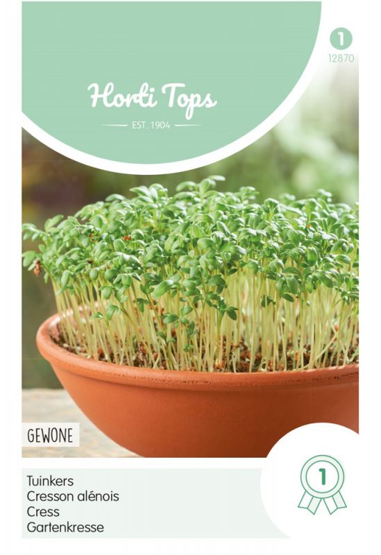 Hortitops Tuinkers Lepidium sativum Gewone - Kruidenzaden - 15 gram
