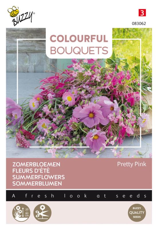 Buzzy Colourful Bouquets Pretty Pink - Bloemzaden - Mengsels