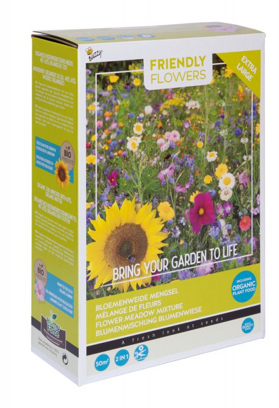 Buzzy Bloemmengsel bloemenweide 50m2 - Bloemzaden
