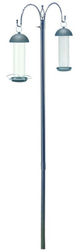 Bûten station met 2 feeders - Voederstation - Zwart - 220cm
