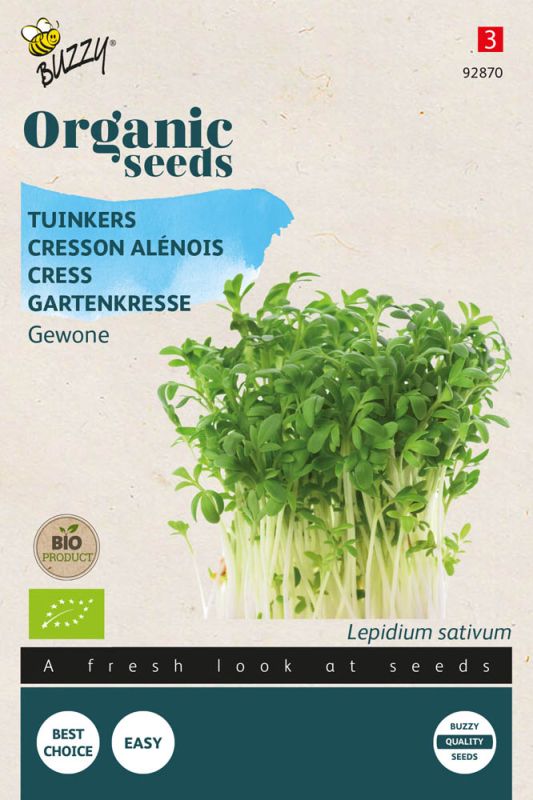 Buzzy Tuinkers Lepidium sativum Gewone - Kruidenzaden - 10 gram