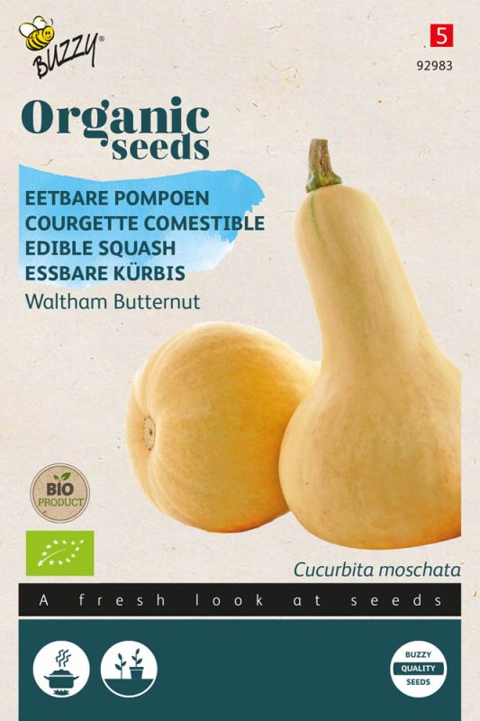 Buzzy Eetbare Pompoen Waltham Butternut Cucurbita moschata - Kalebas/Pompoen - 2 gram