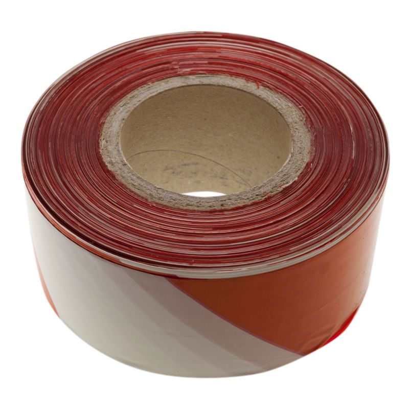 Deltafix rood-wit - Afzetlint - Kunststof - 500mx70mm - 1 stuk