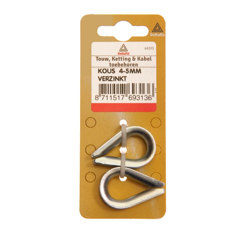 Deltafix 4-5mm - Puntkous - Verzinkt - 2 stuks