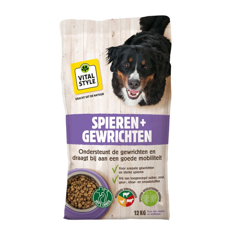 VITALstyle Spieren + Gewrichten - Hondenvoer - 12 kg