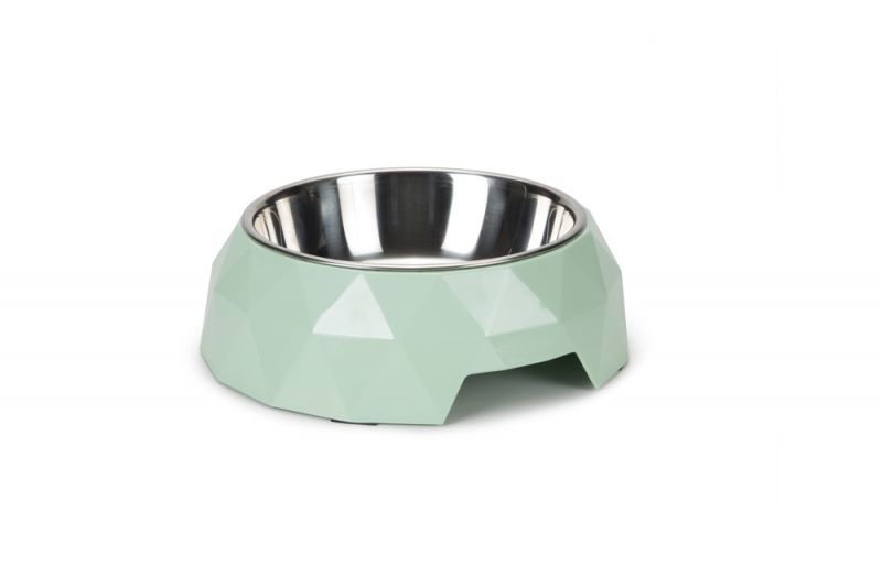 Beeztees Diamond - Voerbak - 14 x 4 cm - Groen - 160 ml
