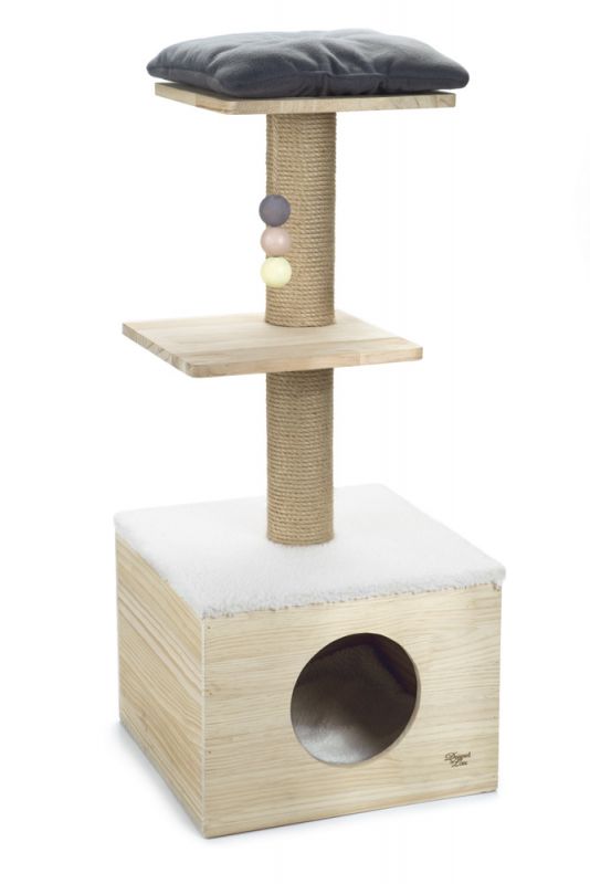 DbL Kamina - Krabpaal - Hout - Multi - 40x40x95 cm