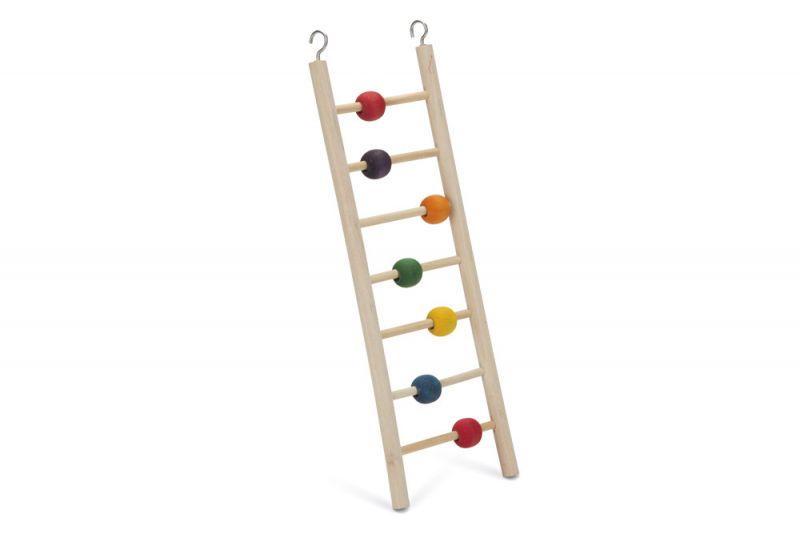 Beeztees Beady Ladder 7 Treden - Vogelspeeltje - Multi - 30cm - 1