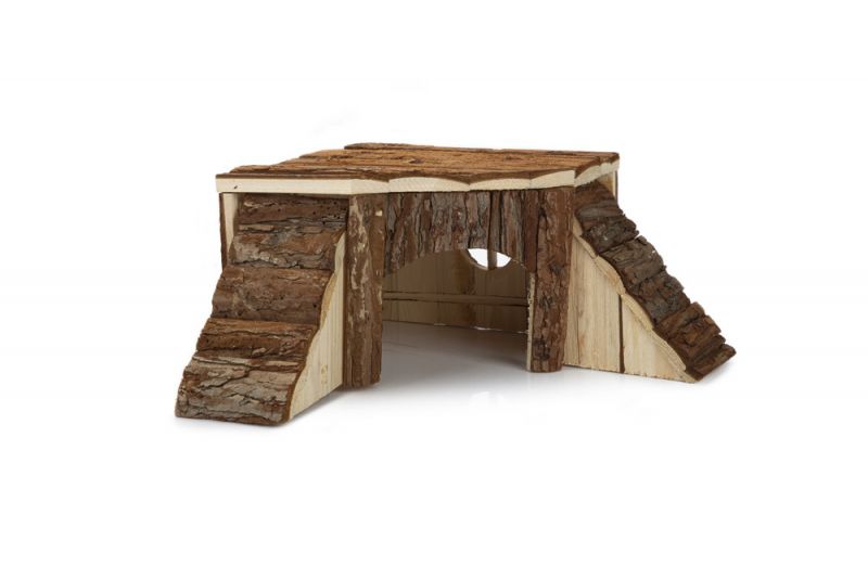 Beeztees Forest Klein - Hoekhuis - 35x35x16 cm - Bruin - Klein