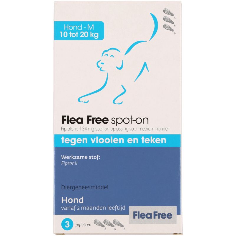 Flea Free Vlooien- en tekenmiddel - 3 stuks