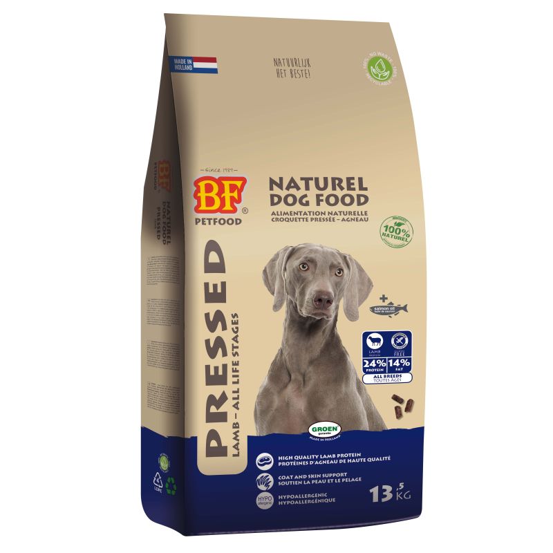 Biofood Geperst Lam& Rijst - Hondenvoer - Rijst - 13,5 kg