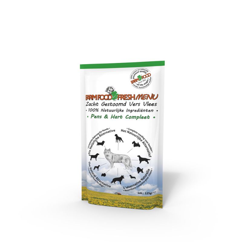 Farm Food Fresh Menu - Hondenvoer - Pens - Hart - 125 gram