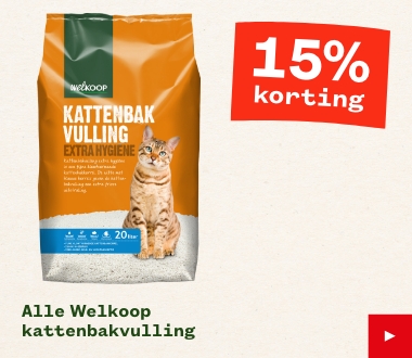 Alle Welkoop kattenbakvulling 15% korting